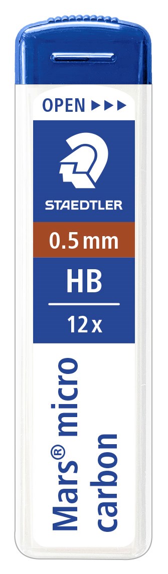 Staedtler Stifter Mars Micro 0,5mm HB (12 stifter) (billede 1)