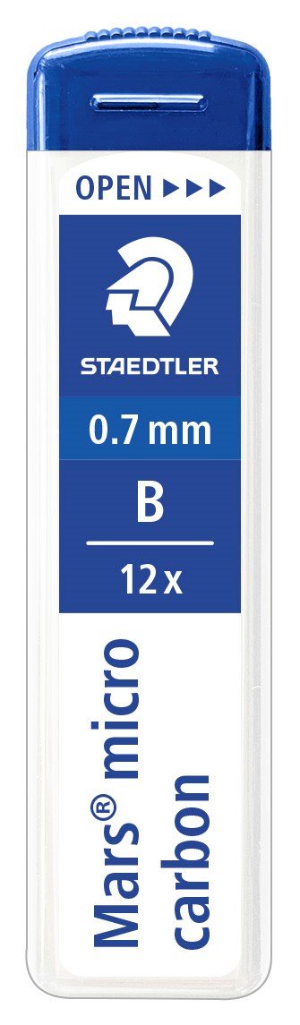 Staedtler Stifter Mars Micro 0,7mm B (12 stifter) (billede 1)