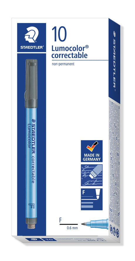 Staedtler Marker Lumocolor Correctable F non-perm 0,6mm blå – Markeringspenne (billede 3)