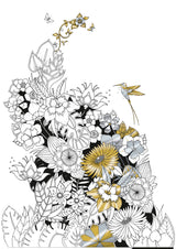 Fineliner pigment liner sort + sølv og guld (3+2)