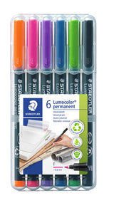 Marker Lumocolor perm 0,6mm ass (6)