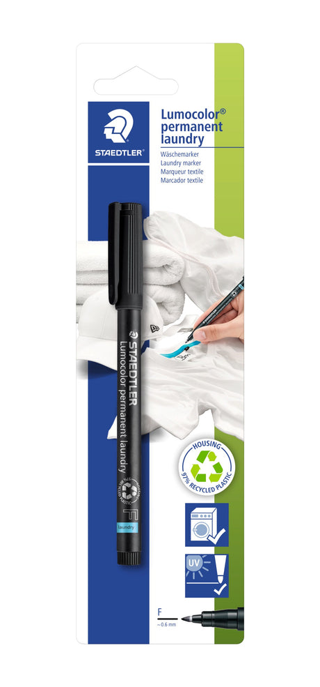 Staedtler Marker Lumocolor perm Textil 0,6mm sort blister – Tekstilmarkers (billede 2)