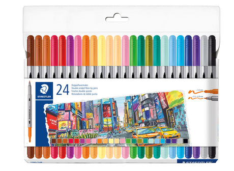 Staedtler Fiberpen tusser dobbelt ass (24) (billede 1)