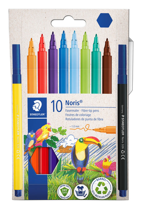 Staedtler Fiberpen Noris 1,0mm ass (10) – Tusser (billede 1)