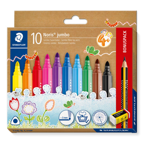 Staedtler Fiberpen Noris Jumbo tusser 10+2 ass (12)