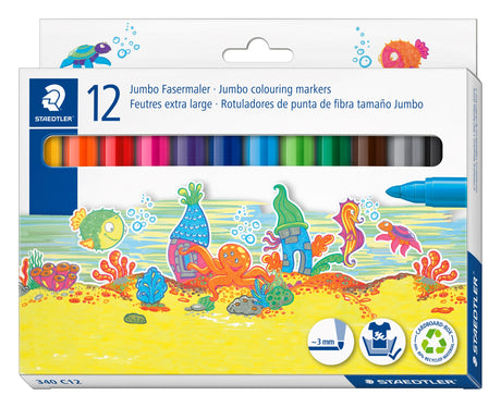 Staedtler Fiberpen Noris Jumbo 3,0mm ass (12) – Tusser (billede 1)