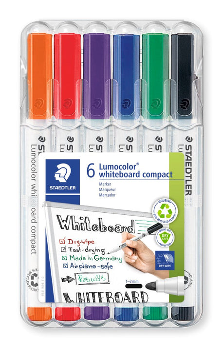 Staedtler WB Marker Lumocolor Compact ass (6) – Whiteboardpenne (billede 1)