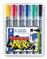 Marker Lumocolor perm skrå 2-5mm ass (6)