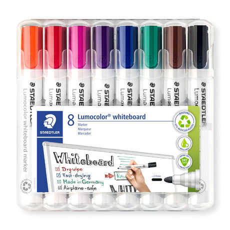 Staedtler WB Marker Lumocolor rund 2mm ass (8) – Whiteboardpenne (billede 1)