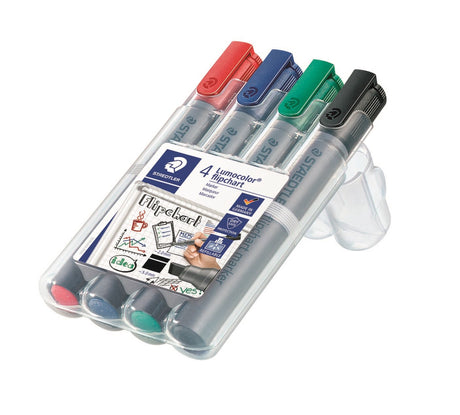 Staedtler Marker Lumocolor flipchart skrå 2-5mm ass (4) – Flipover-markers (billede 2)