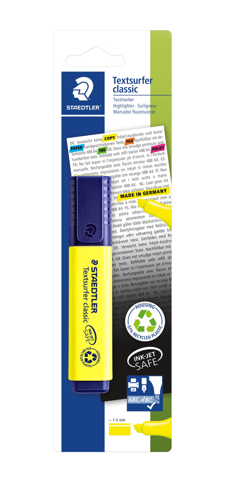Overstregningspen Textsurfer blister gul
