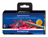 Brush pen Pigment Arts ass rød/pink (6)