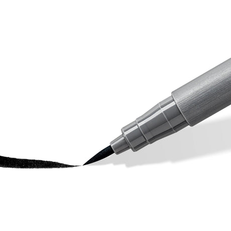 Staedtler Brush pen Pigment Arts soft ass grå/sort (6) – Penselpenne (billede 4)