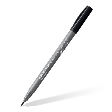 Staedtler Brush pen Pigment Arts soft ass grå/sort (6) – Penselpenne (billede 5)