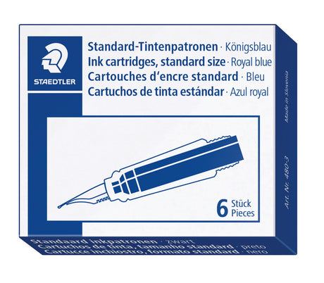 Staedtler Blækpatron fyldepen blå (6) – Fyldepenne & blæk (billede 1)