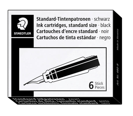 Staedtler Blækpatron fyldepen sort (6) – Fyldepenne & blæk