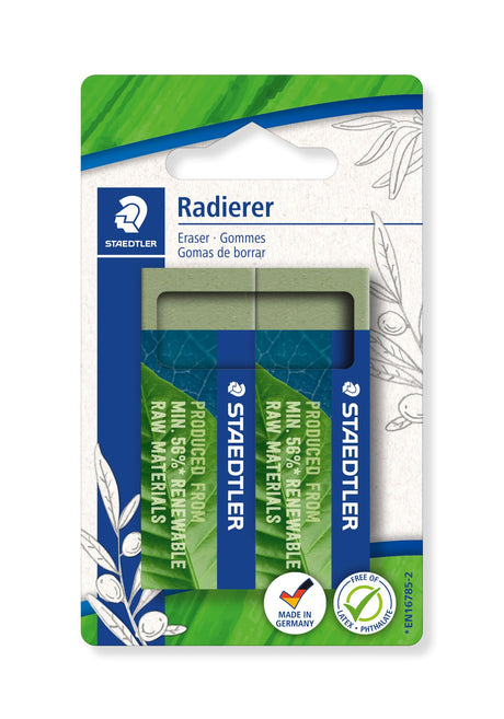 Staedtler Viskelæder Rå mat. 56% 65x23x13mm grøn (2) – Viskelædere (billede 1)