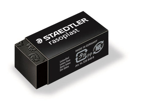 Staedtler Viskelæder Rasoplast 33x16x13mm sort – Viskelædere