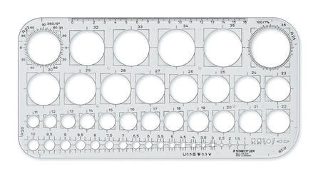 Staedtler Lineal Mars cirkel i klar plast – Tegneværktøj