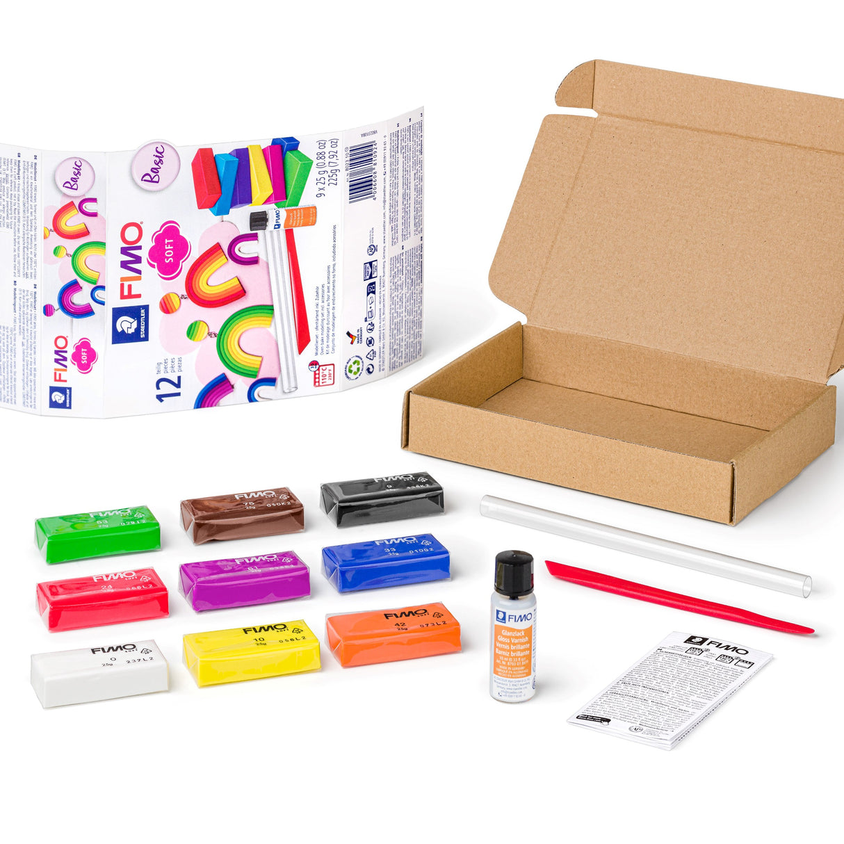 Staedtler Modeller Fimo Soft Basis sæt  9x25g m/værktøj (12) – Hobby & kreativ (billede 3)