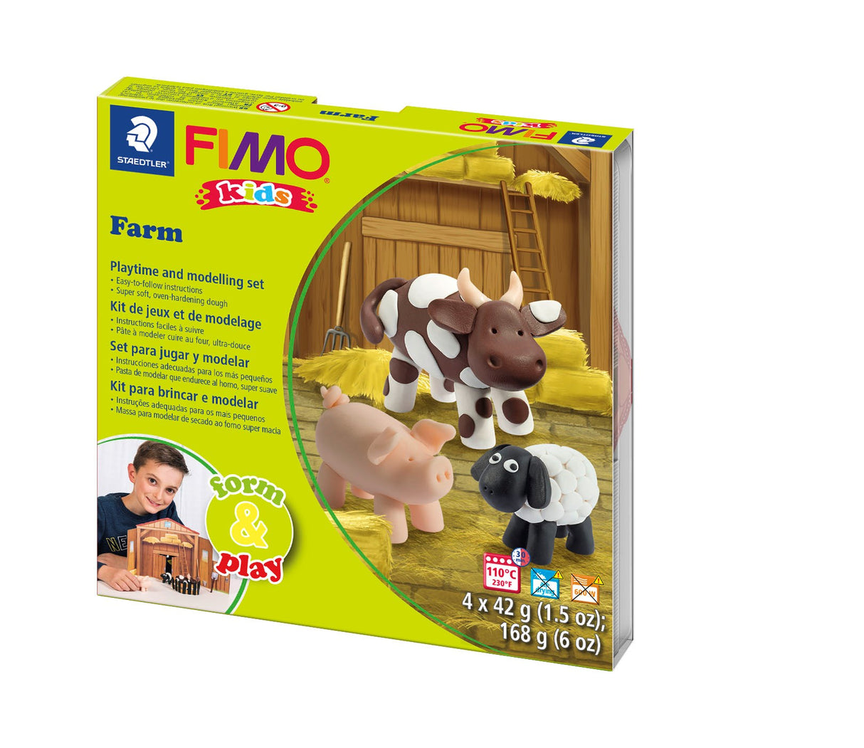 Staedtler Modeller Fimo Kids Bondegård 4x42g (4) – Hobby & kreativ (billede 1)