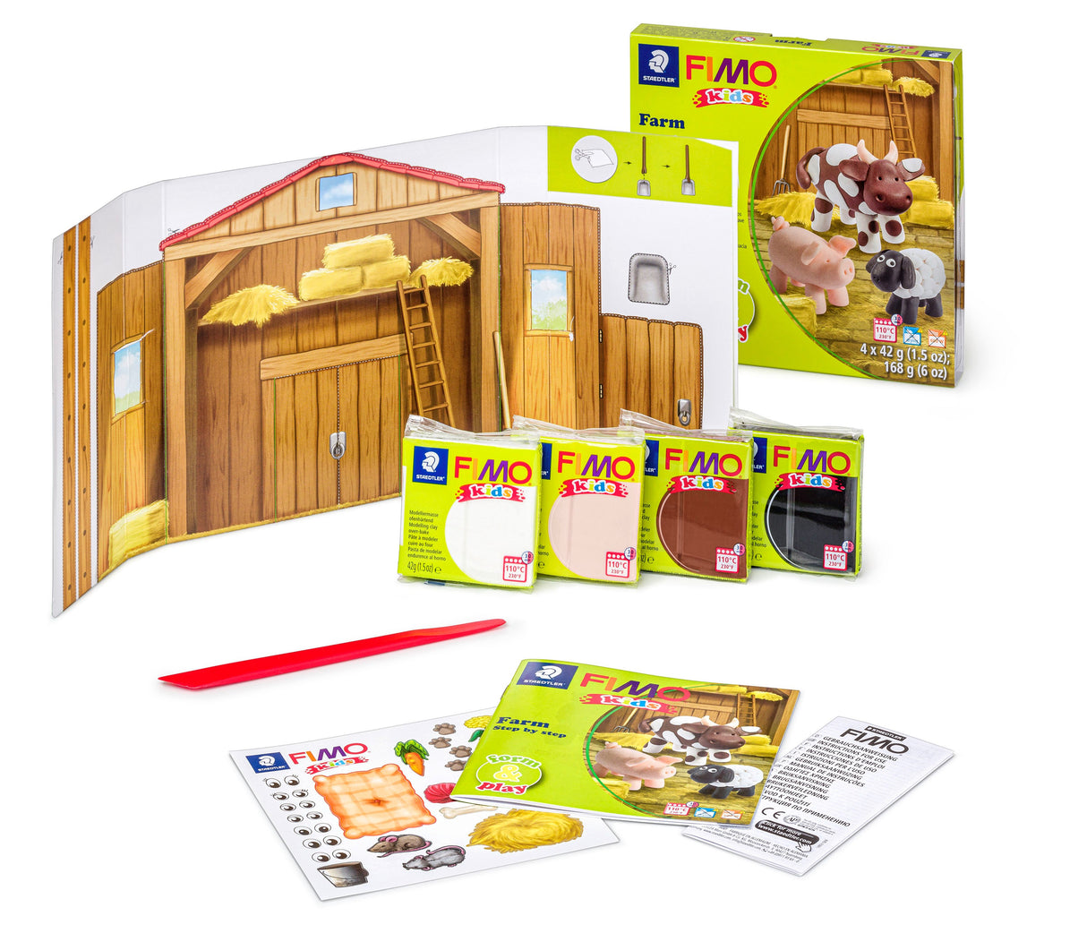 Staedtler Modeller Fimo Kids Bondegård 4x42g (4) – Hobby & kreativ (billede 2)