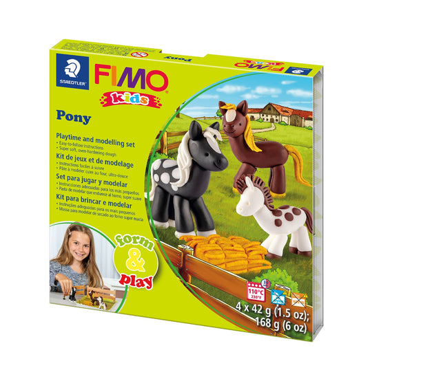 Staedtler Modeller Fimo Kids Pony 4x42g (4) – Hobby & kreativ (billede 1)