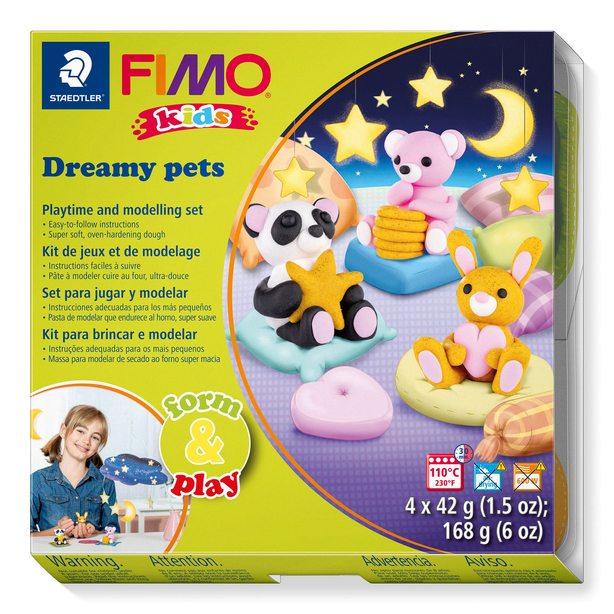 Staedtler Modeller Fimo Kids Drømmedyr 4x42g (4) – Hobby & kreativ (billede 1)