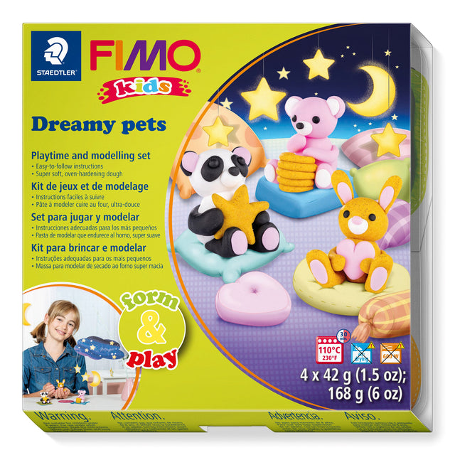 Staedtler Modeller Fimo Kids Drømmedyr 4x42g (4) – Hobby & kreativ (billede 1)