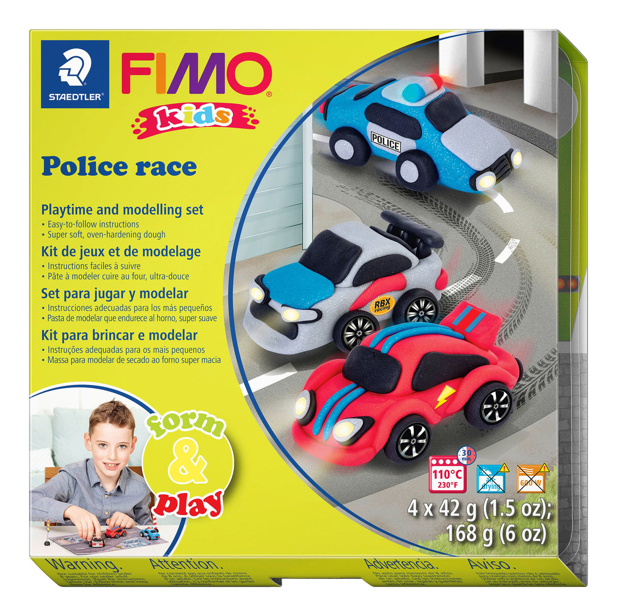 Staedtler Modeller Fimo Kids Race 4x42g (4) – Hobby & kreativ (billede 1)