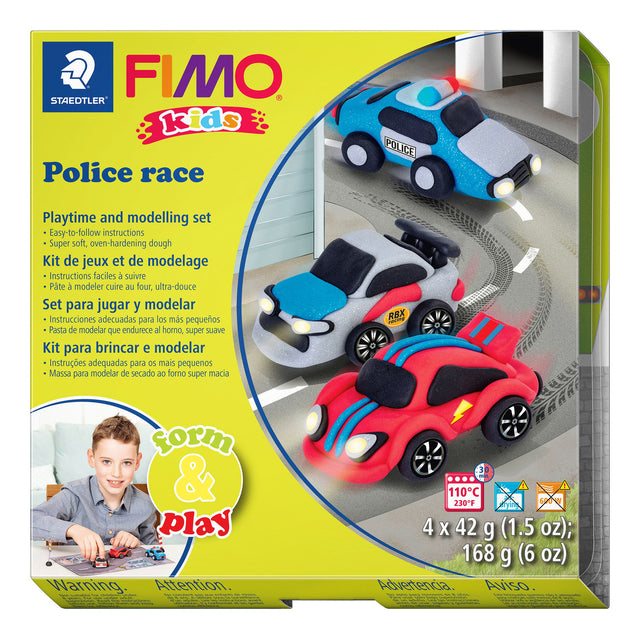 Staedtler Modeller Fimo Kids Race 4x42g (4) – Hobby & kreativ (billede 1)