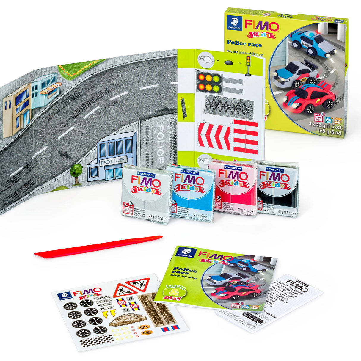 Staedtler Modeller Fimo Kids Race 4x42g (4) – Hobby & kreativ (billede 2)