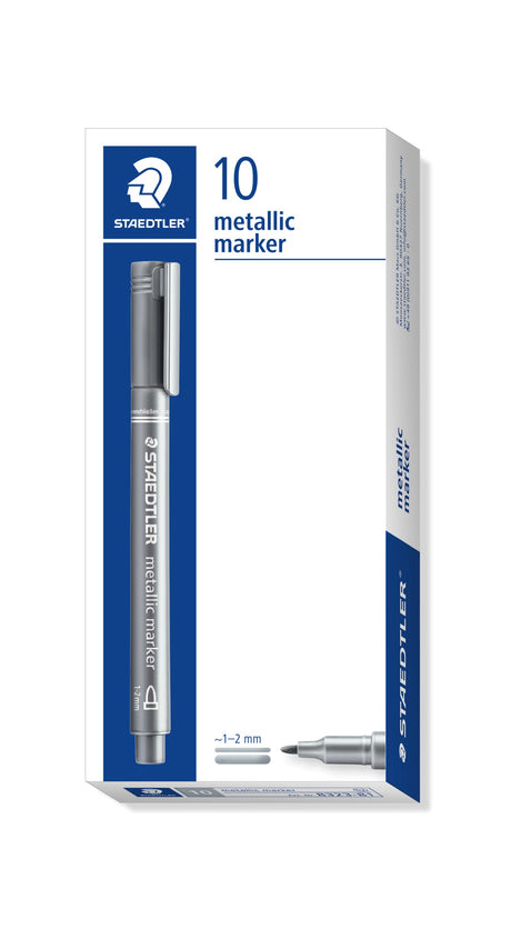 Staedtler Marker Metallic 1-2mm sølv – Tusser (billede 3)