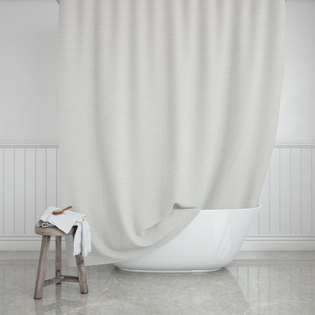 Naga A/S Badeforhæng, Camellia, Hvid,180 x 200 cm – Badeværelse tekstiler