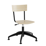 Stol Strong 113, birk laminat med sort stel og glidesko – image 2