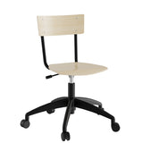 Stol Strong 113, birk laminat med sort stel og hjul