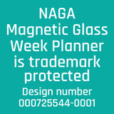 40 x 60 cm. Glas uge tavle Dansk