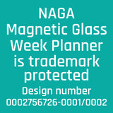 45 x 45 cm. Sort. Glas uge tavle Engelsk – image 5