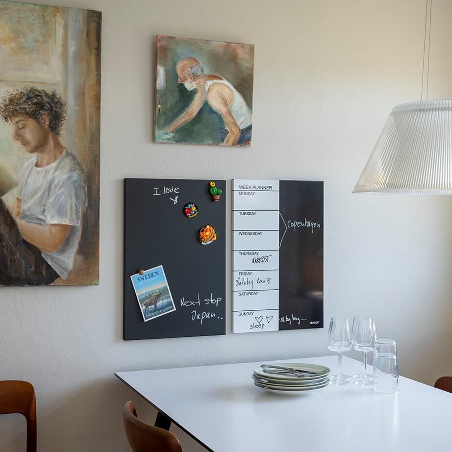 Magnetisk stål kridttavle 60 x 40 cm. – image 5