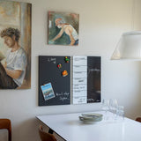 Magnetisk stål kridttavle 60 x 40 cm.