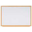 Naga A/S Whiteboard med MDF-ramme i egetræslook, Hvid, 120 x 90 cm (billede 1)