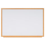 Naga A/S Whiteboard med MDF-ramme i egetræslook, Hvid, 120 x 90 cm (billede 1)