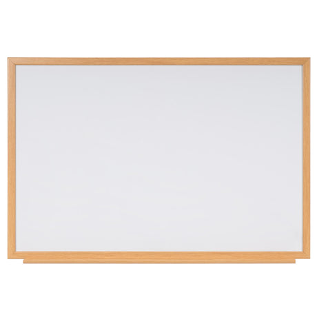 Naga A/S Whiteboard med MDF-ramme i egetræslook, Hvid, 120 x 90 cm (billede 1)