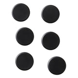 Whiteboard magneter, Sort, 6 stk