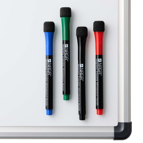 Naga A/S Whiteboard marker sæt, 4 farver, Sort/Blå/Rød/Grøn – Whiteboard markers (billede 2)