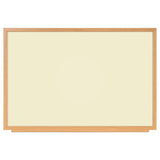 Naga A/S Whiteboard med MDF-ramme i egetræslook, Gul, 120 x 90 cm (billede 1)