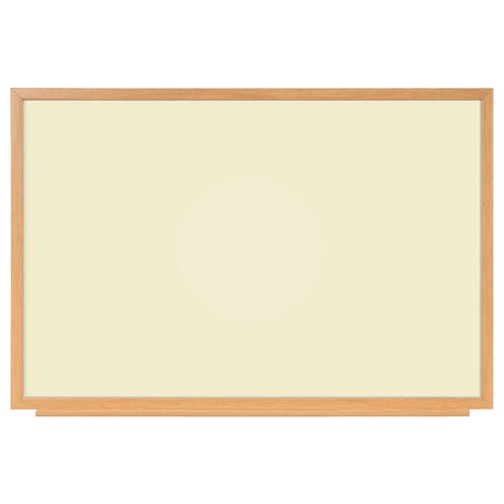 Naga A/S Whiteboard med MDF-ramme i egetræslook, Gul, 120 x 90 cm (billede 1)