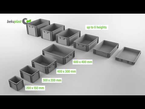 bekuplast Eurokasse, plast 600x400x170 mm – Stabelkasser (billede 2)