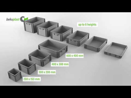 bekuplast Eurokasse, plast 800x600x320 mm 14-pk. – Stabelkasser (billede 2)