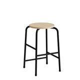 Taburet Adam 116, birk laminat, sort stel – image 1